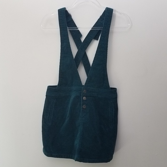 Wild Fable Corduroy Pinafore Teal Corduroy Dress - Picture 2 of 8